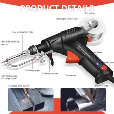 Ayyecoeeye Welder Five-Piece Set, Versatile Internally Heated Industrial Laser Welding Tools, 3 In 1 Handheld Rust Removal/Cutting/Welding with Spare Tin Wire - Image 4