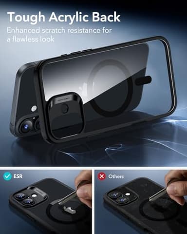 ESR for iPhone 16 Case, Compatible with MagSafe, Shockof Military-Grade tection, Magnetic Phone Case for iPhone 16, Classic Hybrid Case (HaloLock), Black - Image 8