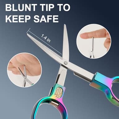 2 Pcs Folding Stainless Steel Portable Mini Travel Scissors, Safety Foldable Pocket Badge Small Scissors All Purpose with 2 Keychain for Travel, Home, Office, Craft, Sewing, Nurse Accessories (Color) - Image 5