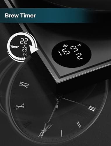 INTASTING Electric Kettles, Gooseneck Electric Kettle, ±1℉ Temperature Control, Stainless Steel Inner, Quick Heating, for Pour Over Coffee, Brew Tea, Boil Hot Water, 0.9L Black - Image 7