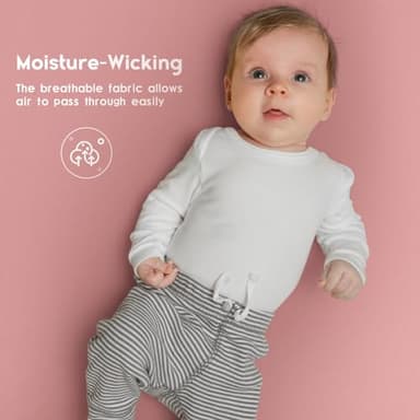 Yoofoss Baby Crib Sheets for Boys Girls, Fitted Crib Sheet 2 Pack for Standard Crib and Toddler Mattress, Super Soft Microfiber Baby Sheet 28x52x8in Pink + Butterflies - Image 5