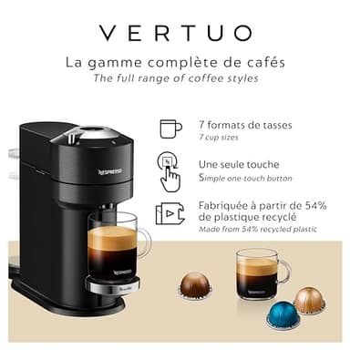 Nespresso Vertuo Next Premium Coffee and Espresso Maker by Breville with Aeroccino Milk Frother - Image 5