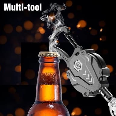 Autonomier 2Pack Heavy Duty Retractable Keychain, Tactical ID Badge Holder Reel Carabiner Clip with Magnetic Closure for Men, Unbreakable Sandwich Construction with 31" Dyneema Cord, Bearing 25oz - Image 7