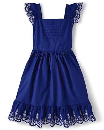 Gymboree,Girls,Spring Matching Dress Adult, Kids, Baby,Medium,Navy Flutter- Mom