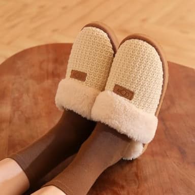 OOW Cozy House Slippers for Women with Memory Foam Soft Warm Fuzzy Slippers Women Home Womens Slipper Shoes for Indoor - Image 6