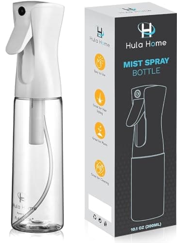 Hula Home Spray Bottle for Hair (10.1oz/300ml) - Powered by Flairosol® Spray Technology - Continuous Ultra Fine Mist Sprayer – For Hairstyling, Cleaning, Salons, Plants, Essential Oil & More - White - Image 1
