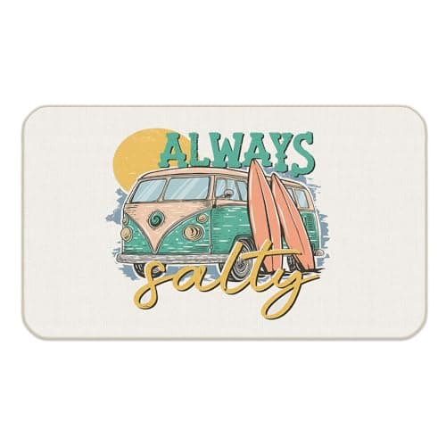 Udinaz Summer Beach Front Door Mat Outside Entrance,Beach House Decor,17"X30" - Image 1