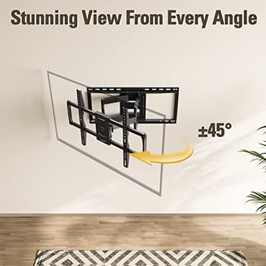 Mounting Dream Full Motion TV Wall Mount for Most 42-90 Inch TVs, Heavy Duty Wall Mount TV Bracket with 6 Strong Articulating Arms, Max VESA 600x400mm, Up to 132LBS, Fits 16/18/24'' Wood Studs, MD2298 - Image 5