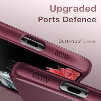 Amzfield Magnetic for Samsung Galaxy S23 Plus Case for Women Men Girls [Compatible with MagSafe] [Camera Lens Protector] Matte Cute Slim Soft Silicone Bumper Shockproof Metallic Phone Case, Burgundy - Image 7