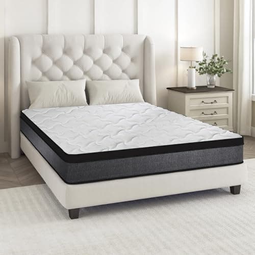 Viplive Mattress Full Size, 10 Inch Memory Foam Full Size Mattress in A Box with Individual Pocket Springs Medium Firm, Soft and Comfortable 75" L *54" W*10" H - Image 1