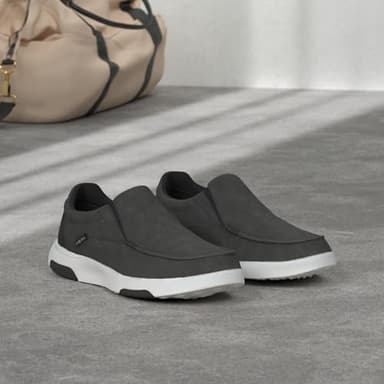 OrthoComfoot Men's Orthopedic Comfortable Slip-On Shoes with Arch Support, Orthotic Loafers for Plantar Fasciitis, Canvas Leisure Vintage Flat Walking Shoes for Foot and Heel Pain Relief - Image 3