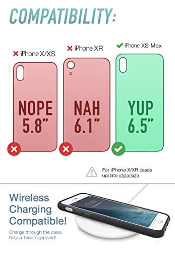 Smartish iPhone Xs Max Wallet Case - Wallet Slayer Vol. 2 [Slim Protective Kickstand] Credit Card Holder for Apple iPhone 10S Max (Silk) - Black Tie Affair - Image 6