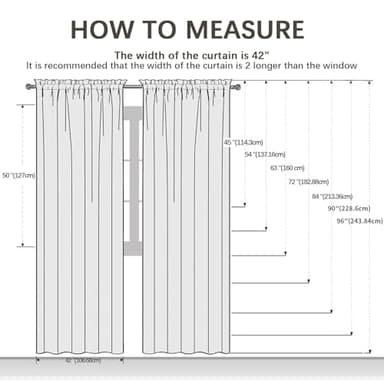 youleyar Solid Sheer Rod Pocket Curtain Voile Draperies 2 Panels White Beige Black Grey Coffee 42 Inch Width 63 Inch Long 1 Pair for Kitchen Bedroom Children Living Room Yard(Beige,42Wｘ63L) - Image 8