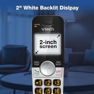 VTech VG232 Cordless Phone with Answering Machine - with Large Display Full-Duplex Speakerphone Caller ID/Call Waiting Last 10 Number Redial - Image 8