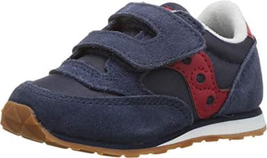Saucony Unisex-child Baby Jazz Hook & Loop , NAVY/RED, 8 M - Image 1