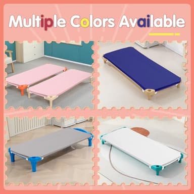 RowinsyDD 10 Pcs Cot Sheets for Daycare, 23"" X 51"", Blue Daycare Cot Size Sheet with Corner Elastic Loops for Child Boys Girls, Daycare Essentials for Toddler and Preschool, Breathable Microfiber - Image 3