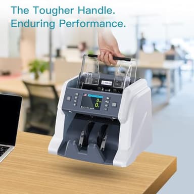 RIBAO BC-40 Mixed Denomination Money Counter Machine, Value Counting, Bill Counter Multi Currency, CIS/UV/MG/IR Counterfeit Detection for Business - Image 5