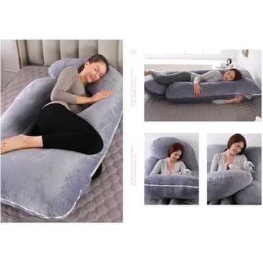 BATTOP Pregnancy Pillow for Sleeping,Full Body Maternity Pillow with Removable Washable Cover,Support for Back,HIPS,Legs,Belly for Pregnant Women - Image 5