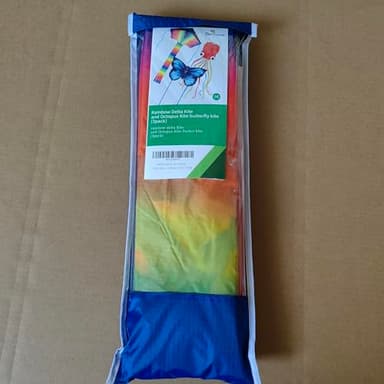Simxkai 3 Pack Kites-Rainbow Delta Kite, Red Octopus, Blue Butterfly, Easy to Fly for Kids & Adults - Image 11