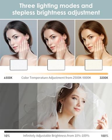 150 LED Phone Light, Selfie Light for iPhone/Phone/iPad/Camera, 5500Mah Rechargeable Portable Lights, 3 Lighting Adjustment Modes, Selfie Lights for Photography/TikTok/Vlog/Video - Image 3