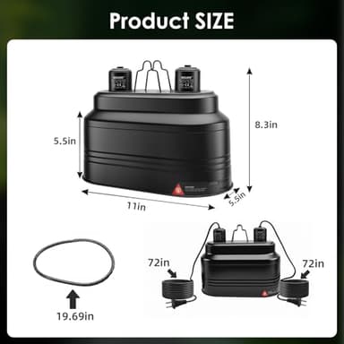 MIXJOY Dual Reptile Light Fixture, Max 160W Each Reptile Heat Lamp Fixture with Separate Switches, Fits Reptile Light/Heat Lamp/UVB Light for Lizards, Turtles, Snakes, and Amphibians - Image 6