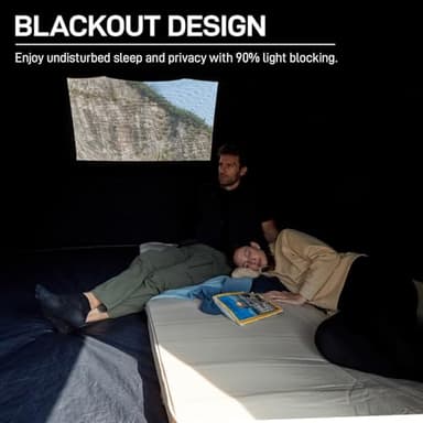 EVER ADVANCED Blackout 6 Person Camping Tent, Instant Cabin Tent for Family with Vestibule and Large Mesh Windows, 60s Easy Setup, Double Layer, Water-Resistant, Orange&Black - Image 2