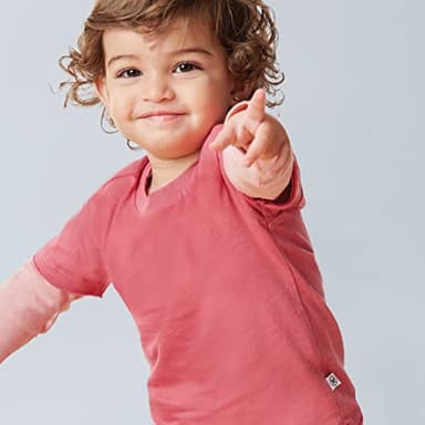 HonestBaby 10-Pack Short Sleeve T-shirts 100% Organic Cotton Baby, Toddler, Little Kids, Boys, Girls, Unisex, Rainbow Girl, 4T - Image 2