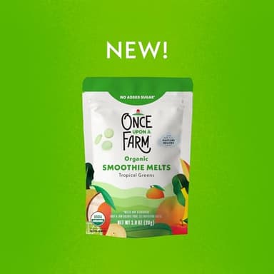 Once Upon A Farm Organic Smoothie Melts, Tropical Greens, No Added Sugar, Kosher, USDA Certified Organic, Non-GMO, 1 Ounce (Pack of 8) - Image 4