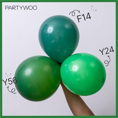 PartyWoo Dark Green Balloons 145 pcs Different Sizes of 18 12 10 5 Inch Hunter Emerald Forest Green Balloon Arch Kit Garland for Graduation Christmas Jungle Birthday Party Decorations Green-Y56 - Image 4