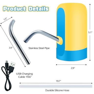 Infowush Powerful Water Table Pump, Battery Powered Water Pump for Water Table 3 Hours Non-Stop Fun Portable Summer Outdoor Sand/Water Table Toys Water Play Table Accessories for Toddlers Kids（Yellow） - Image 7