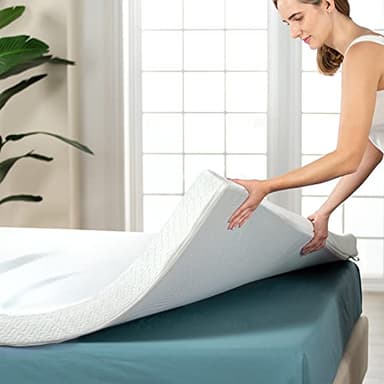 ZINUS 2 Inch Ultra Cooling Gel Memory Foam Mattress Topper with Cooling Cover, CertiPUR-US Certified, Twin, White - Image 1