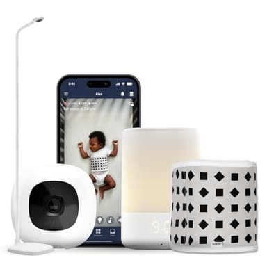 Nanit Essentials Smart Baby Monitor with Floor Stand – 1080p HD Wi-Fi Camera, Sensor-Free Breathing Monitoring, Sleep Tracking, Two-Way Audio, Night Vision, Motion & Cry Notifications, White - Image 1