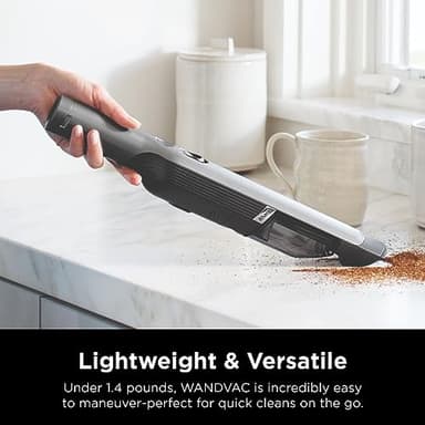 Shark WV201 WANDVAC Handheld Vacuum, Lightweight at 1.4 Pounds with Powerful Suction, Charging Dock, Single Touch Empty and Detachable Dust Cup,Graphite, Slate - Image 4