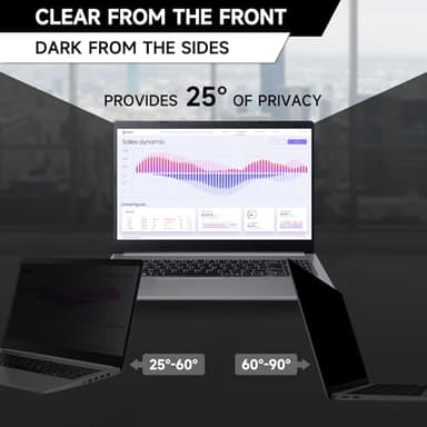 16 Inch 16:10 Laptop Privacy Screen Filter, Anti Blue Light Glare & Anti Scratch Computer Privacy Shield for 16" with 1920x1200 Aspect Ratio Laptop - Image 2