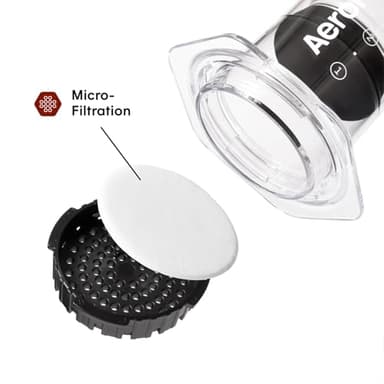 AeroPress Clear Coffee Press - All-in-One French Press, Pour-Over & Espresso Style Manual Brewer, 2 Min Brew for Less Bitterness, More Flavor, Small Portable Coffee Maker, Travel & Camping - Image 3
