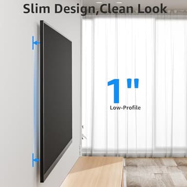 Fixed TV Wall Mount for Most 26-55 Inch LED, LCD and Plasma TVs, Low Profile & Space Saving Flat TV Bracket with Quick Release Lock Max VESA 400x400mm up to 99 lbs Fits 12"-16" Wood Studs MU0013 - Image 2