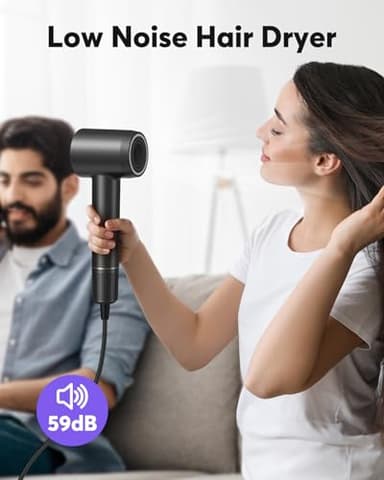 Hair Dryer - Bopcal Ionic Blow Dryer with Concentrator for All Hair Types,110000 RPM High-Speed Fast Drying Lightweight and Quiet, 200 Million Negative Ions Dryer with Thermo-Control (1500w) - Image 6