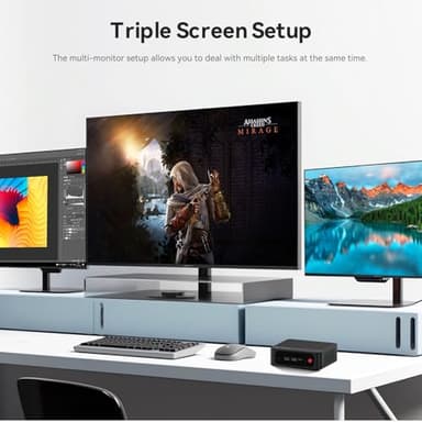 Beelink SER5 MAX Mini PC, AMD Ryzen 7 6800H(8C/16T, up to 4.7GHz), 32G LPDDR5 RAM 1TB M.2 2280 PCIe 4.0 SSD, Mini Computer Support 4K Triple Screen Display/WiFi6/BT5.2/1000M LAN/USB3.2/Win11 Pro - Image 7