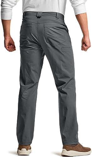 CQR Men's Vent Stretch Pants, Quick Dry Lightweight Casual Cargo Pants, Water Resistant Straight-Fit Utility Work Pants, Shendo Flex Carbon Grey, 32W x 30L - Image 3