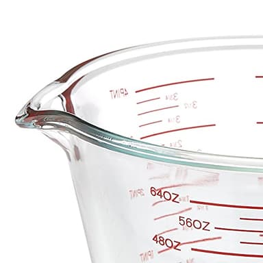 Amazon Basics Glass Measuring Cup, Precise 8 Cup Capacity, Clear Kitchen Measuring Tool, 2 L (Previously AmazonCommercial Brand) - Image 3