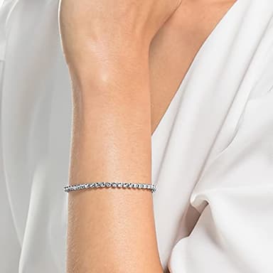Swarovski Women's Emily Collection Bracelet, Brilliant Clear Crystals with Rhodium Plating - Image 5