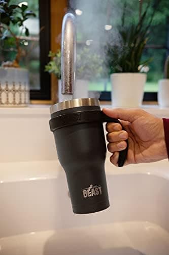 Beast 30 oz Tumbler Stainless Steel Vacuum Insulated Coffee Ice Cup Double Wall Travel Flask (Matte Black - Image 3