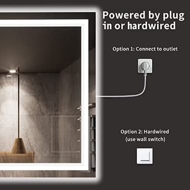 LOAAO 72X40 LED Bathroom Mirror with Lights, Anti-Fog, Dimmable, Backlit + Front Lit, Lighted Bathroom Vanity Mirror for Wall, Memory Function, Tempered Glass, ETL Listed - Image 6