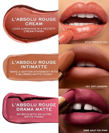 Lancôme L'Absolu Rouge Hydrating Cream Lipstick - Smudge-Resistant & Luminous Finish - Up To 18HR Comfort - 355 Rose Cocktail - Image 9