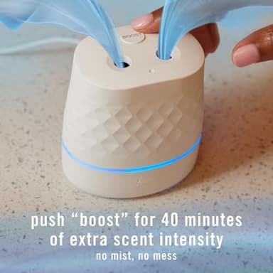 Febreze Plug Scent Booster Starter Kit, Oil Diffuser, Air Freshener Plug in, Continuous Scent Device + 2 Gain Original Refills - Image 5