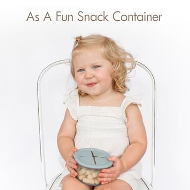 Moonkie Silicone Baby Food Containers | 8oz/4 oz Baby Food Storage Jars with Airtight Lids and A Snack Cup Lid | Freezer,Microwave and Dishwasher Safe, Reusable Baby Food Jars for Infant & Toddler - Image 6