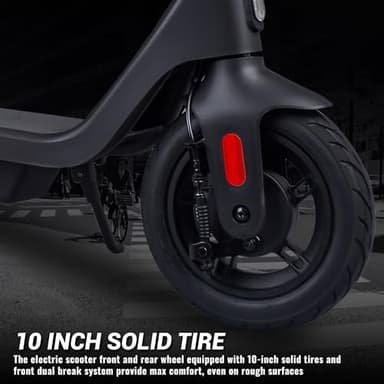 Phantomgogo Foldable Electric Scooter - Powerful Motor, 28 Miles Range, 15.5 Mph, Intelligent Light, Eco-Friendly, Perfect for Adult Commuters (10 Inch Wheels (Upgraded)) - Image 3
