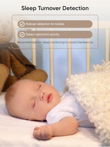 bonoch 1440p Baby Monitor with Camera and Audio, Smart No WiFi Baby Camera, 5.5" Video Monitor, AI Crying/Motion/Turn Over Detect, 240h Lasting, Hack Proof, Auto Night Vision, VOX Mode, White Noise - Image 4