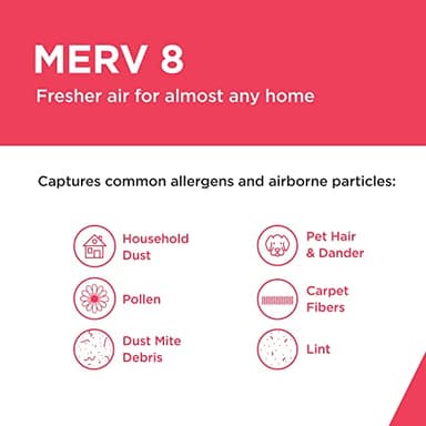 Frigidaire PureAir® 20x25x1 MERV 8 Allergen Electrostatic Pleated Air Conditioner HVAC AC Furnace Filters - 6 Pack (exact dimensions 19.81 X 24.81 X 0.81) - Image 3