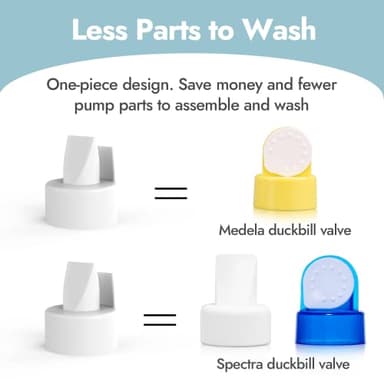 [6-Count] Papablic Duckbill Valves for Spectra and Medela, Replaceable Duckbill Valves for Spectra S1 Spectra S2 valves and Medela Pump in Style, BPA/DEHP Free White - Image 7